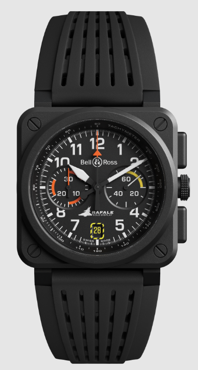 Review Bell and Ross BR 03 Replica Watch BR-03 CHRONO RAFALE SOLO DISPLAY BR0394-RSD-CE/SRB